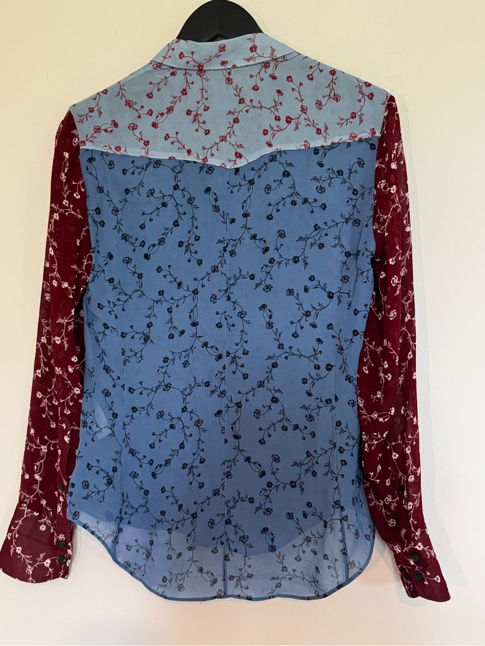 Rag & Bone Wyatt Floral Patchwork Western Shirt XS - Picture 6 of 8